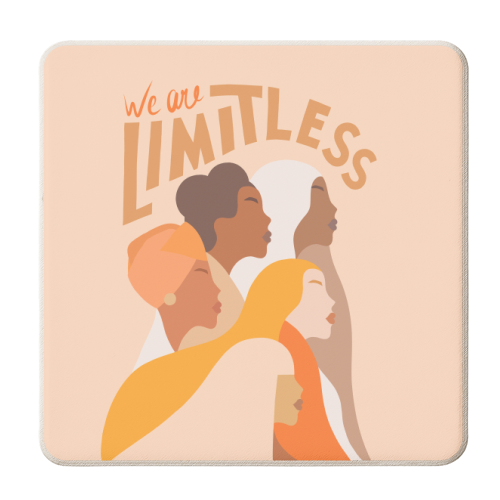 Girl Power - We are Limitless - personalised beer coaster by Dominique Vari