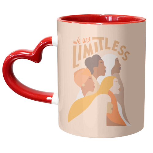 Girl Power - We are Limitless - unique mug by Dominique Vari