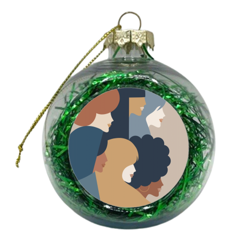 Girl Power 'We Persist' Earthy - xmas bauble by Dominique Vari