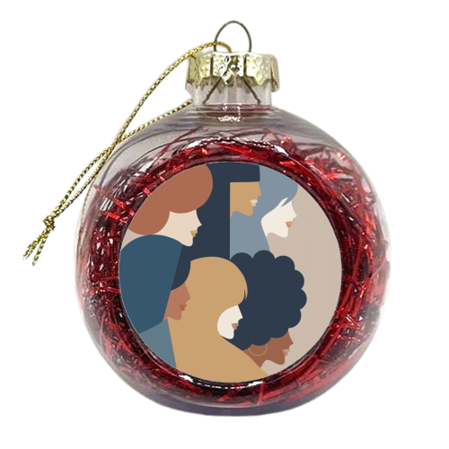 Girl Power 'We Persist' Earthy - xmas bauble by Dominique Vari
