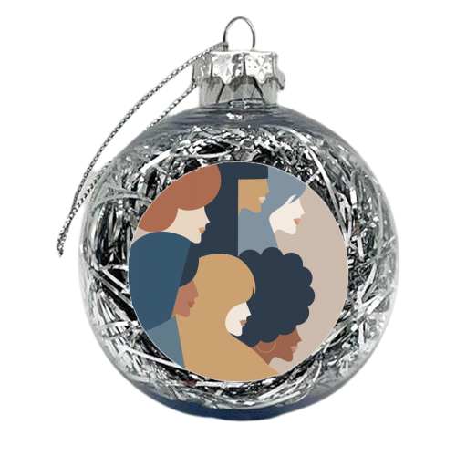 Girl Power 'We Persist' Earthy - xmas bauble by Dominique Vari