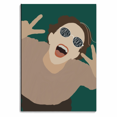 Girls Rock - personalised A4, A5, A6 notebook by Giddy Kipper