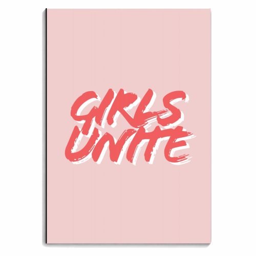 Girls Unite Pink and Red - personalised A4, A5, A6 notebook by Toni Scott
