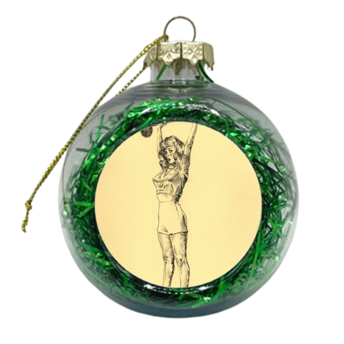Girls Who Lift - xmas bauble by Darren Baxter