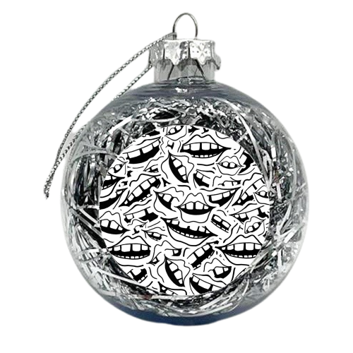 Give 'Em Lip - xmas bauble by Jaqueline Fryers