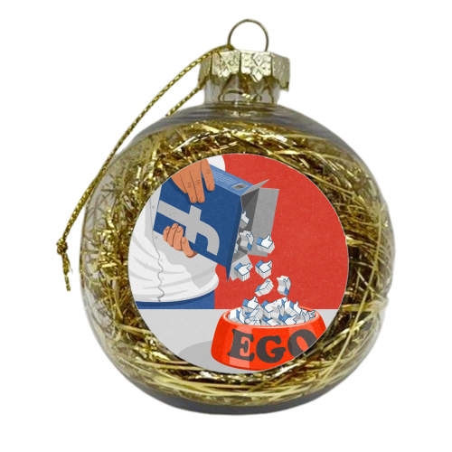 give your ego some likes - xmas bauble by John Holcroft