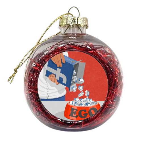 give your ego some likes - xmas bauble by John Holcroft