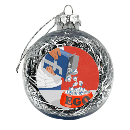 give your ego some likes - xmas bauble by John Holcroft