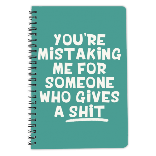 Gives a shit funny gift - personalised A4, A5, A6 notebook by Giddy Kipper