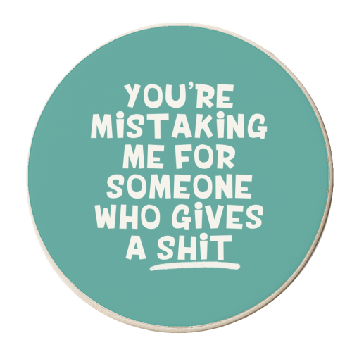 Gives a shit funny gift - personalised beer coaster by Giddy Kipper