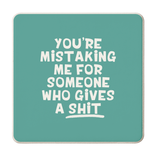 Gives a shit funny gift - personalised beer coaster by Giddy Kipper