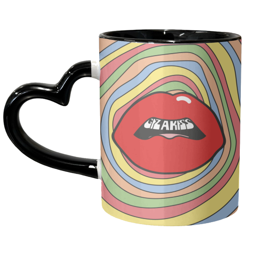 GIZ A KISS - unique mug by Stix Studio
