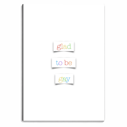 Glad to Be Gay (GLAD) - personalised A4, A5, A6 notebook by Adam Regester