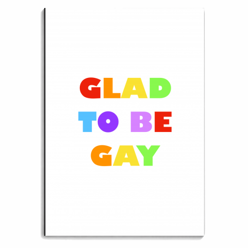 Glad to be Gay - personalised A4, A5, A6 notebook by Adam Regester