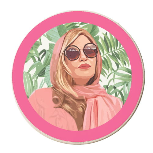 GLAM JEN - personalised beer coaster by DOLLY WOLFE