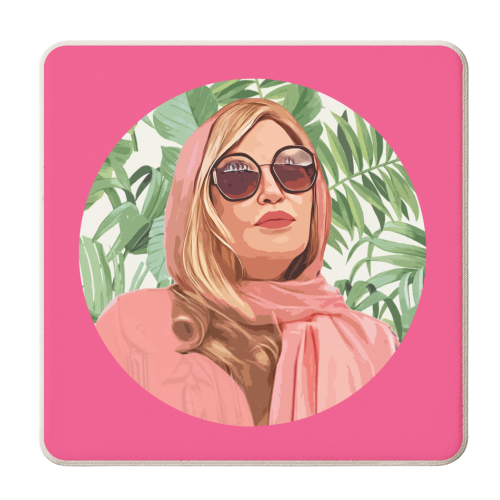 GLAM JEN - personalised beer coaster by DOLLY WOLFE