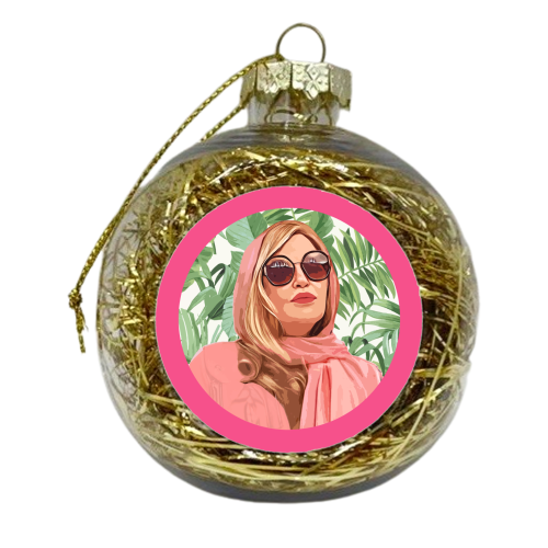 GLAM JEN - xmas bauble by DOLLY WOLFE