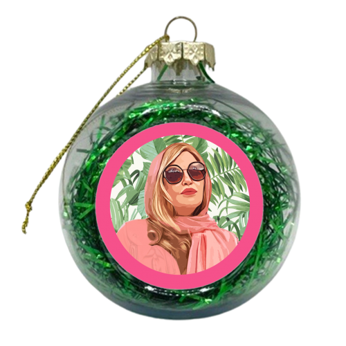 GLAM JEN - xmas bauble by DOLLY WOLFE