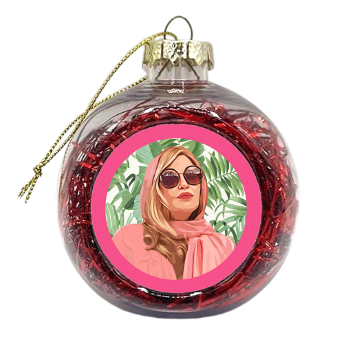 GLAM JEN - xmas bauble by DOLLY WOLFE