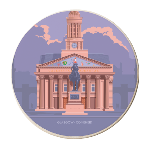 Glasgow, Coneheid - personalised beer coaster by Stephen Millership
