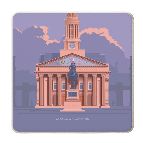 Glasgow, Coneheid - personalised beer coaster by Stephen Millership