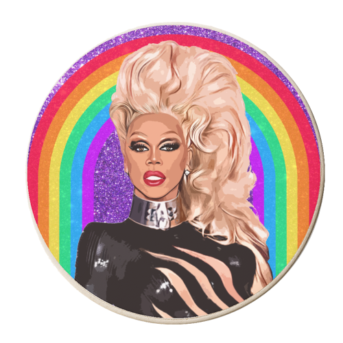 GLITTER RU - personalised beer coaster by DOLLY WOLFE