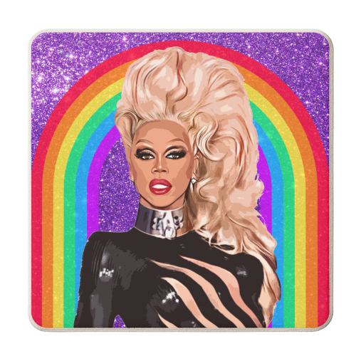GLITTER RU - personalised beer coaster by DOLLY WOLFE