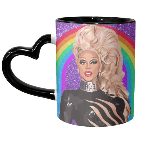 GLITTER RU - unique mug by DOLLY WOLFE