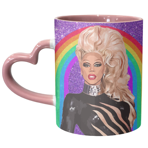 GLITTER RU - unique mug by DOLLY WOLFE