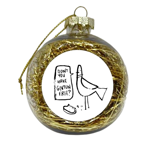 Gluten free pigeon  - xmas bauble by Rachel Suzanne