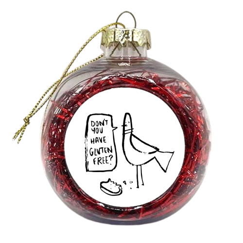 Gluten free pigeon  - xmas bauble by Rachel Suzanne