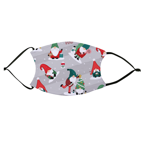 Gnome pattern - face cover mask by Loren Grosvenor