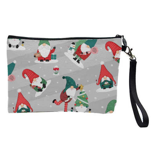 Gnome pattern - pretty makeup bag by Loren Grosvenor