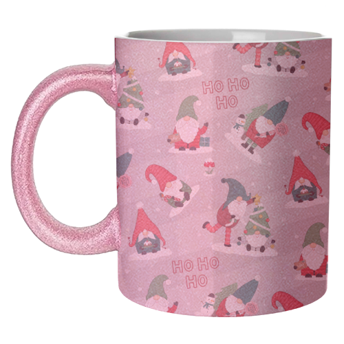 Gnome pattern - unique mug by Loren Grosvenor
