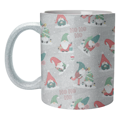 Gnome pattern - unique mug by Loren Grosvenor