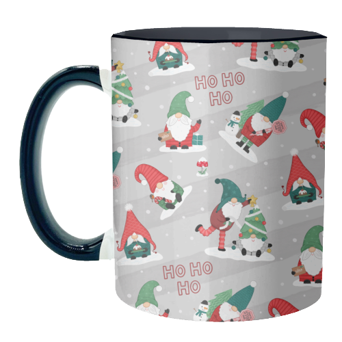 Gnome pattern - unique mug by Loren Grosvenor