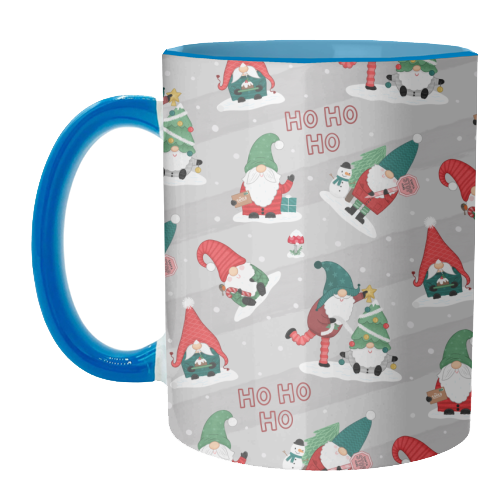 Gnome pattern - unique mug by Loren Grosvenor