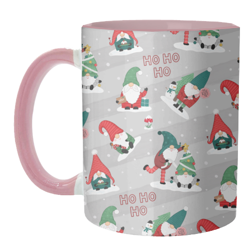 Gnome pattern - unique mug by Loren Grosvenor