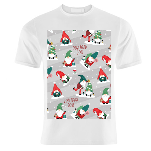 Gnome pattern - unique t shirt by Loren Grosvenor