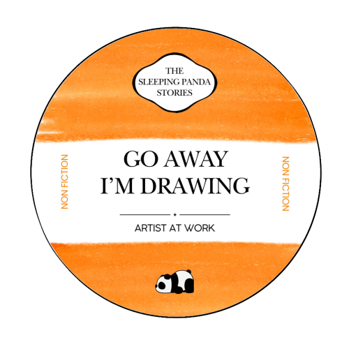 GO AWAY I'M DRAWING - Circle Sticker by Ms Doodle