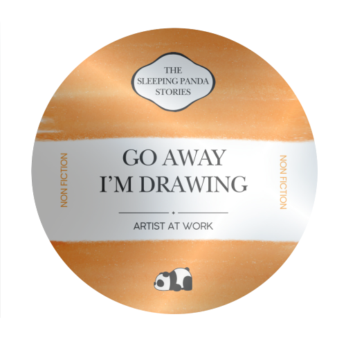 GO AWAY I'M DRAWING - Circle Sticker by Ms Doodle