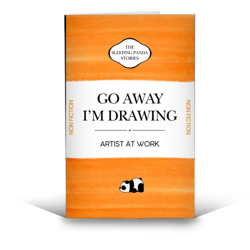 GO AWAY I'M DRAWING - funny greeting card by Ms Doodle