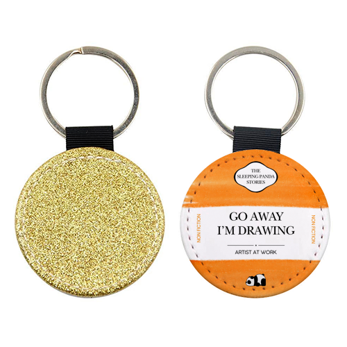 GO AWAY I'M DRAWING - keyring by Ms Doodle