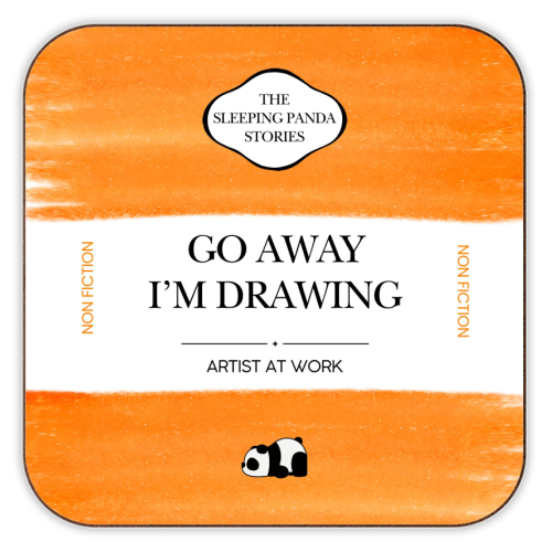 GO AWAY I'M DRAWING - personalised beer coaster by Ms Doodle