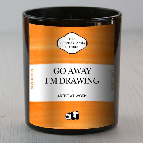 GO AWAY I'M DRAWING - scented candle by Ms Doodle
