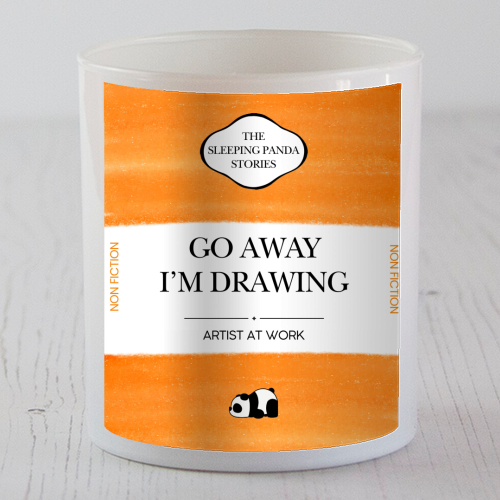 GO AWAY I'M DRAWING - scented candle by Ms Doodle
