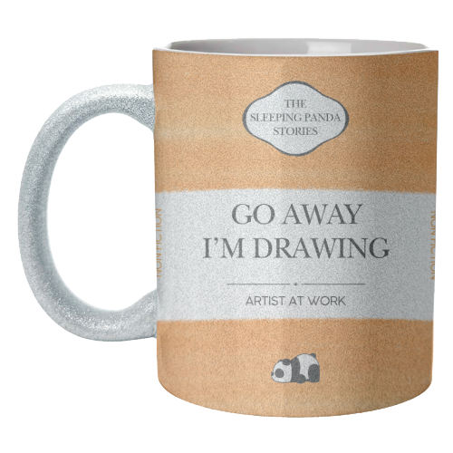 GO AWAY I'M DRAWING - unique mug by Ms Doodle