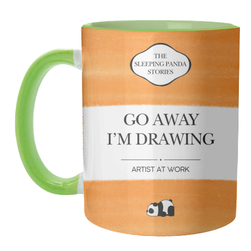 GO AWAY I'M DRAWING - unique mug by Ms Doodle