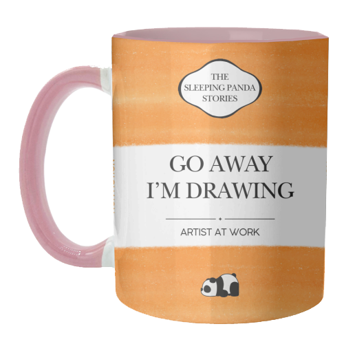 GO AWAY I'M DRAWING - unique mug by Ms Doodle