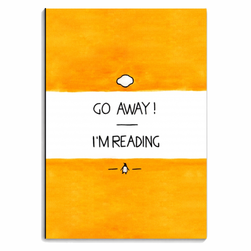 Go Away, I'm Reading - Watercolour Illustration - personalised A4, A5, A6 notebook by A Rose Cast - Karen Murray